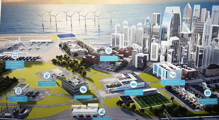 Άποψη από το περίπτερο της Siemens